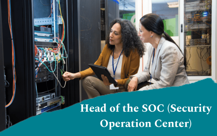 Head of the SOC (Security Operation Center)